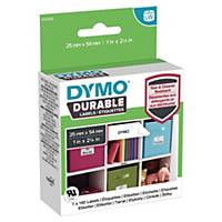 Etiketter Dymo Durable, 25 x 54 mm, hvid, rulle a 160 etiketter
