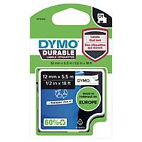DYMO D1 Durable Labelling Tape 12mm x 5.5m Black On White