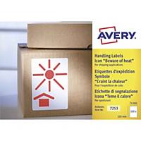 Etichette avvertenze per spedizioni teme il calore Avery 7253 74x100mm -conf.200