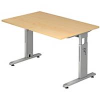 Schreibtisch VOS16-3, verstellbar, Größe: 160 x 80cm, ahorn, Montageservice