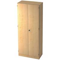 Schrank mit Holztüren, 4 Böden, Maße: 80x200,4x42cm, ahorn, Montageservice