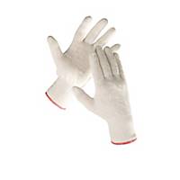 Textilné rukavice Cerva Auklet, veľkosť 9, biele, 12 párov