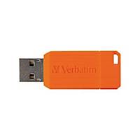 Verbatim Pinstripe USB Drive 128GB - Orange