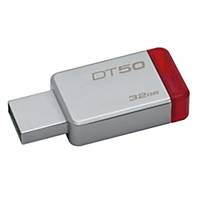 KINGSTON DT50 FLASH DRIVE 32 GB RED