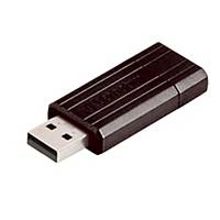 Speicher Stick Pinstripe Drive Verbatim, 2.0 USB, 8 GB, schwarz