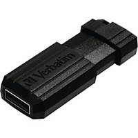 USB-nøgle 2.0 Verbatim Pinstripe Flash Memory Stick, 32 GB, sort