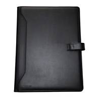 Monolith Executive Leather Look Conference Folder A4 Black