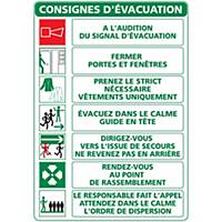 Panneau adhésif PVC - Consignes d évacuation - A3