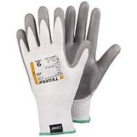 Tegera 430 cut resistant gloves, PU coated, grey/white, size 9, per 12 pairs