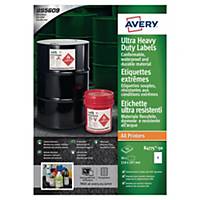 Ultra Resistente Etiketten Avery B4775, 210X297mm, weiss, Pk. à 50