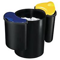 Cep recycle vuilnisbak, 25 l, kunststof, zwart, blauw, geel