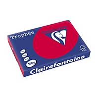 Clairefontaine Trophée 1044C gekleurd A3 papier, 160 g, kersenrood, per 250 vel