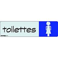 Plaque de porte Sign - Toilettes femmes - 170 x 47 mm