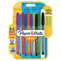 Paper Mate InkJoy 100ST Ball Pen Medium Asst - Pack Of 10