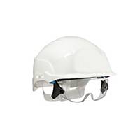 Conturion Spectrum vented safety helmet + integrated glasses - white