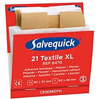Salvequick 6470 navulling textielpleisters XL voor pleisterdispenser, pak van 21
