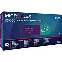Microflex Chemikalienschutzhandschuhe 93-260, Nitril, Gr. 6,5-7, grün, 50St