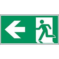 Brady pictogram self adhesive A270/E001 Emergency exit left arrow 210x105mm