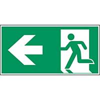 Brady pictogram self adhesive A270/E001 Emergency exit left arrow 297x148mm