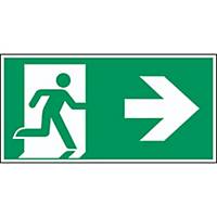 Brady pictogram self adhesive A90/E002 Emergency exit right arrow 210x105mm
