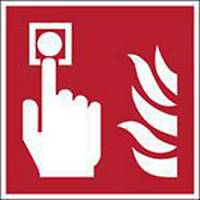 Brady self adhesive pictogram F005 Fire alarm call point 250x250mm