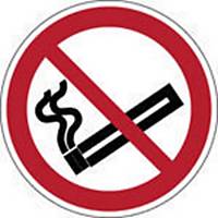 Panneau d interdiction de fumer Brady P002, autocollant, 50 mm, les 2 pièces