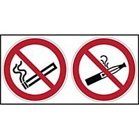 Brady P002/PIC900 verbodsteken roken/e-sigaret verboden, zelfklevend, 200x100 mm