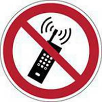 Brady P013 verbodsteken draagbare telefoon verboden, zelfklevend, 50 mm, 2 stuks