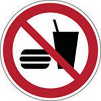 Brady P022 verbodsteken eten en drinken verboden, zelfklevend, 50 mm, 2 stuks