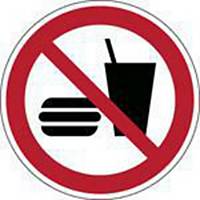 Brady P022 verbodsteken eten en drinken verboden, PP, 200 mm, per stuk
