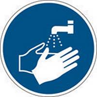 Panneau d’obligation lavage des mains Brady M011, autocollant, 50 mm, 2 pièces