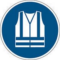 Panneau d obligation veste de sécurité Brady M015, autocollant, 100 mm, la pièce