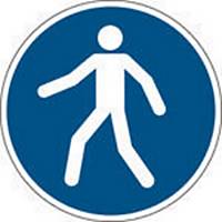 Brady zelfklevend pictogram M024 Verplichte doorgang voetgangers verplicht 100mm