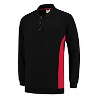 Tricorp TS2000 302001 bi-color polosweater, long sleeves, black/red, size S