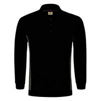 Sweat-shirt type polo Tricorp TS2000 302001 Bicolor, noir/gris, taille XL