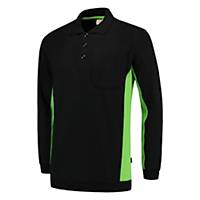 Tricorp TS2000 302001 bi-color polosweater, long sleeves, black/green, size L