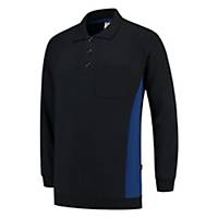Tricorp TS2000 302001 bi-color polosweater, long sleeves, blue/navy blue, 4XL