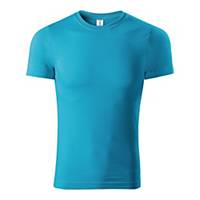 Koszulka T-shirt PICCOLIO Paint P73, turkusowa, rozmiar XL
