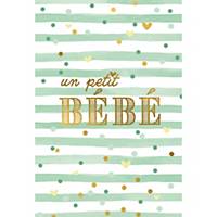 Greeting card birth baby french - pack of 6