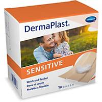 DermaPlast Sensitive quick wound dressing, 6 cm x 5 m, skin-coloured