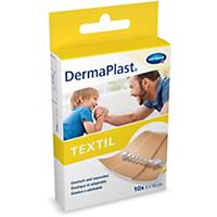 DermaPlast textile adhesive bandage, 6x10 cm, skin coloured, pack of 10