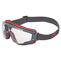 3M GG501 full vision safety glasses, filter type 2C, grey/red, non-tinted
