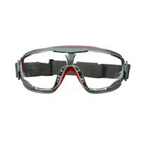 Vollsicht Schutzbrille 3M GG501, Filtertyp 2C, grau/rot, Scheibe farblos