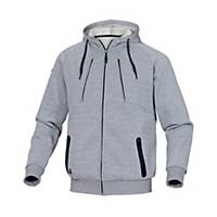 Sweatshirt Jacke Deltaplus Anzio, Molton/Polyester/Baumwolle, Grösse L, grau