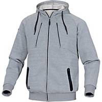 Sweatshirt Jacke Deltaplus Anzio, Molton/Polyester/Baumwolle, Grösse XL, grau