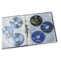 Pack de 10 fundas multitaladro para 3 CD/DVD - polipropileno