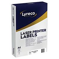 Etiquetas adhesivas láser Lyreco Premium  - 63,5 x 33,9 mm - blanco - Caja 6000