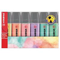 Stabilo® Boss highlighters, assorted colours pastel, wallet of 6
