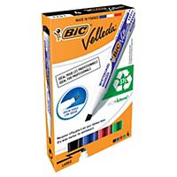 Bic Velleda 1754/51 non-permanent marker chisel tip assorted colours - box of 4