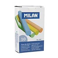 Křídy Milan, kulaté, barevné, 10 ks
